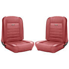 43-70125-957 Tmi Mustang Premium Upholstery Full Set With Front Buckets Red