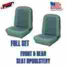 43-70226-2929-2951 Tmi Products Ford Mustang Front And Rear Seat Upholstery Turquoise Vinyl For 1966 By Usa