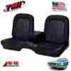 43-70328-958-3437 Tmi Products 1968 Ford Mustang Black Front And Rear Bench Seat Upholstery Made In Usa By
