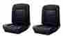 43-72125-958 Tmi Products 1965 1966 Mustang Fastback 2 Deluxe Pony Bucket Seat Upholstery Black F R