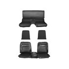 43-72425-958 Tmi Front Rear Pony Bench Seat Upholstery Black Mustang Fastback