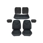 43-76620-l741 Tmi Front Rear Upholstery Leather Dark Charcoal Mustang Gt Coupe