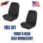 43-80217-2295 Tmi Products 1967 1968 Camaro Covertible F R Seat Upholstery Black Vinyl Made In Us By