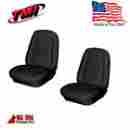 43-80229-2295 Tmi Products 1969 Camaro Front Bucket Seat Rear Upholstery Black Vinyl Covers