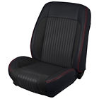 46-70108-6525-99-rs Tmi Mustang Upholstery Front Bucket Seats Black With Red Sti