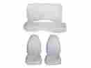 5505c-buk-200 Pg Classic 1971 Barracuda Cuda Convertible Bucket Seat Cover White