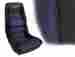 642202c04976357 Performance Choice 1979 Corvette 2 Tone Leather Seat Covers On Foam W Logo Black Midnight Blue