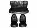 6601-buk-100 Pg Classic 1971 Duster Demon Front Bucket Seat Cover Set Black