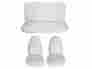 6601-buk-200 Pg Classic 1971 Duster Demon Front Bucket Seat Cover Set White
