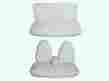 6603-ben-200 Pg Classic 1974 Dart Duster Front Split Bench Seat Cover Set White