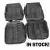 66ksh10u-5 Pui Interiors 1966 66 Coronet 500 Charger Front Seat Covers Upholstery Black In Stock
