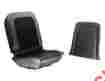 67cp-s-full-bk Scott Drake Mustang Parts 1967 Coupe Front Rear Upholstery Set Black