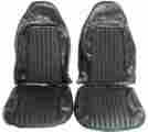 74ksb10u Parts Unlimited Inc P.u.i 1973 1974 Cuda Challenger High Back Bucket Seat Covers Black Coachman Vinyl Pui