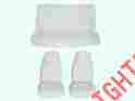 7703-buk-200 Pg Classic 1970 Charger 500 R T Front Bucket Seat Cover Set White