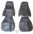 800-548c Datsun Front Seat Covers Cover Set Black New