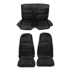 91031blk Mustangs Unlimited Front Rear Bucket Seat Upholstery Black Cougar Coupe