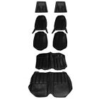 93031blk Mustangs Unlimited Front Rear Bucket Seat Upholstery Black Cougar Coupe