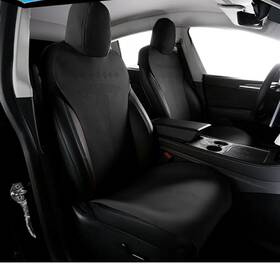 Advancetuning 198073031301 Fits 17-23 Tesla Model 3 Black 5-seat Seat Cover Cushions Suede Leather V2 Style