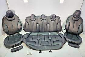 1026076-01-a Aftermarket Products 12-16 For Tesla Model S Front Rear Left Right Seat Covers Leather Black Set