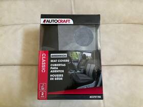 Ac370115g Autocraft Greenwich Bucket Seat Covers Ac370115g- 2 Pack Black And Gray