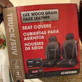 Ac4800bbr Autocraft Lux Wood Grain Faux Leather Seat Covers Truck/suv