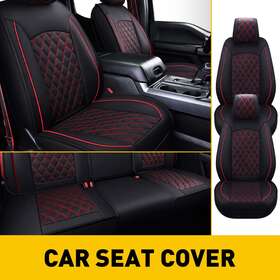 Xpd-zyp-39490 Auxito Pu Leather Covers Seat Car Full Set For Ford F-150 Crew Cab 2009-2021 Waterproof
