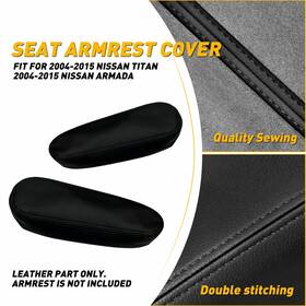 Zyfsp-titan-04-15 Auxito Fit 2004-2015 Nissan Armada Titan Side Seat Armrest Leather Cover Trims 2-20x