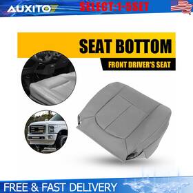 Zyp-f250-11-16g Auxito Fit Ford F-350 F-450 2011-16 Left Front Bottom Gray Leather Seat Cover Pad 1-5x