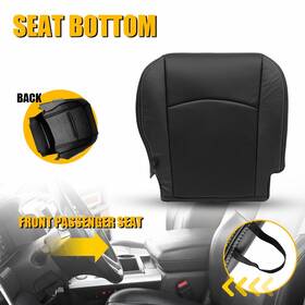 Zyp-ram-13-18b-fr Auxito Black Front Passenger Bottom Seat Cover For 2013-2018 Dodge Ram 201500 2500 3500