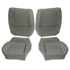 Zj01y9 Bfo Front Driver And Passenger Leather Seat Cover Gray Fit Toyota Sequoia 2000-2007