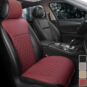 Fsc-02 Black Pantherrr Panther 1 Piece Luxury Pu Leather Front Car Seat Cover. Burgundy