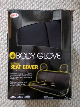 70332-9 Body Glove Black Bench Seat Cover Head Rest Covers Not Included