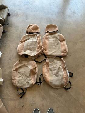 106-05rr Caltrend Front Seat Covers- Bmw E30/ E36 318 325 - Sport Velour Tan