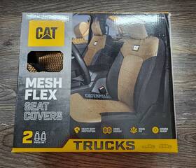 Casc-2284-br Cat Casc-2284-bg Meshflex Front Seat Covers Set Brown And Black 4pc 2