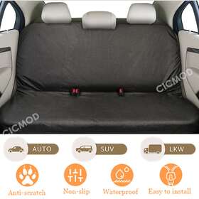 Cicmod 810032299088 Full Size Bench Car Trucks Rear Seat Cover Waterproof Pet Dog Protector Black