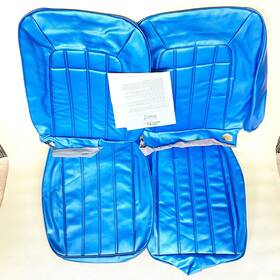 C6228 Clark S Corvair Parts 1967 Chevy Bucket Seat Upholstery Covers Pair Br Met Blue