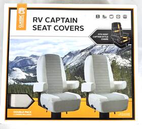 80-421-011002-rt Classic Accessories 052963460766 Rv Captain Seat Cover - 2 Pack Gray