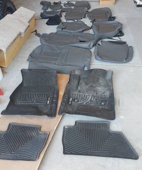 Ap-eatob7014bk Clazzio Used Pvc Leatherette Seat Covers 2014-18 Chevy Gmc 2500 3500 Crew Cab