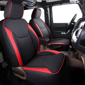Coverado 768904995777 Seat Covers 4-door Fullset For Jeep Wrangler Jk Jl Leather Car