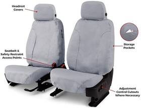 Ss3328pcgy Covercraft Split Bench Seat Cover Front