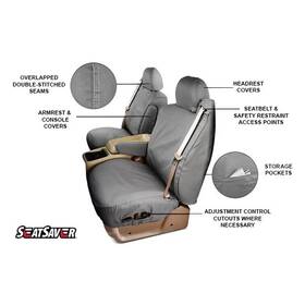 Covercraft Ss3437wfbk For Chevy Silverado 3500 Hd 15-16 Seat Covers Seatsaver Waterproof Polyester 1st
