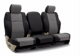 Cscq14ch10129 Coverking Cscq14 Seat Covers 1 Row Leatherette Medium Gray Black