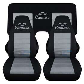 1-27-16-camcoup Designcovers Car Seat Covers Compatible With Chevy Camaro Coupe Fits 2010 To 2015 Black-silve
