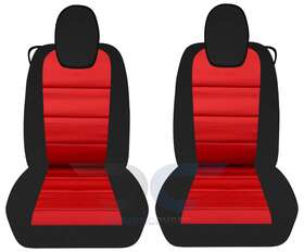 Chca1015c26c82-03 Designcovers Custom Fit 10-15 Chevy Camaro Front Car Seat Covers Black-red