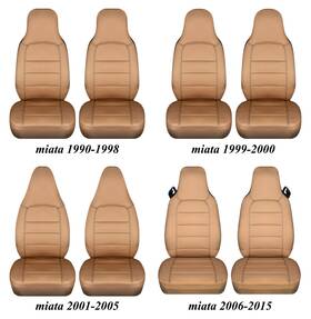 Mami9015co13-07 Designcovers Other See Details 2 Semi Custom Car Seat Covers Solid Tan Fits Mazda Miata Mx