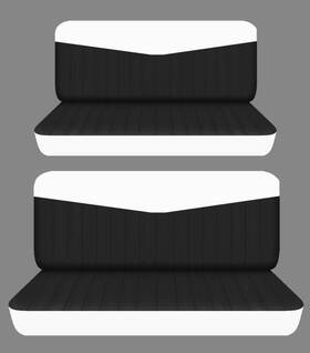 Designcovers Mermon5268-cpl-co10ico26-v Fits 1952 To 1968 Mercury Monterey 4door Front And Rear Bench Seat Covers