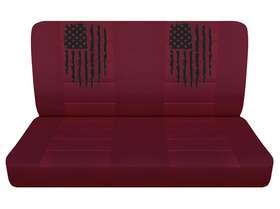 Ranger-usaflg-98 Designcovers Truck Seat Covers Fits Ford Ranger 1983-1992 Burgundy American Flag