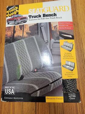 627306 Diamond Segaz Tweed Truck Bench Seat Cover Vintage Old School Tough