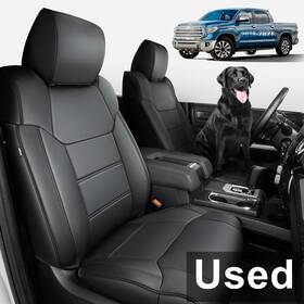 Dr00232-b Drcarnow - Full Set Waterproof Leather Seat Covers For Toyota Black