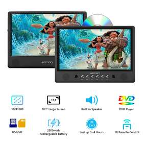 Stl0326usebm4 Eonon Portable Dual 10.1 Inch Lcd Car Headrest Pillow Monitor Dvd Player Usb Sd With Battery